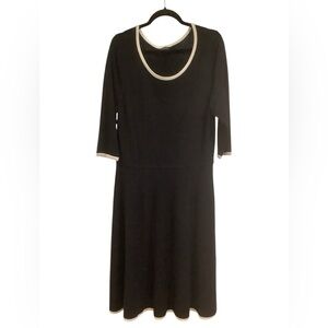 Talbots Black Knit Dress L